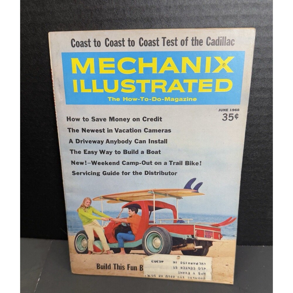 Mechanix Illustrated June 1968 Tom Cahill Cadillac Test   Build A Driveway Boat